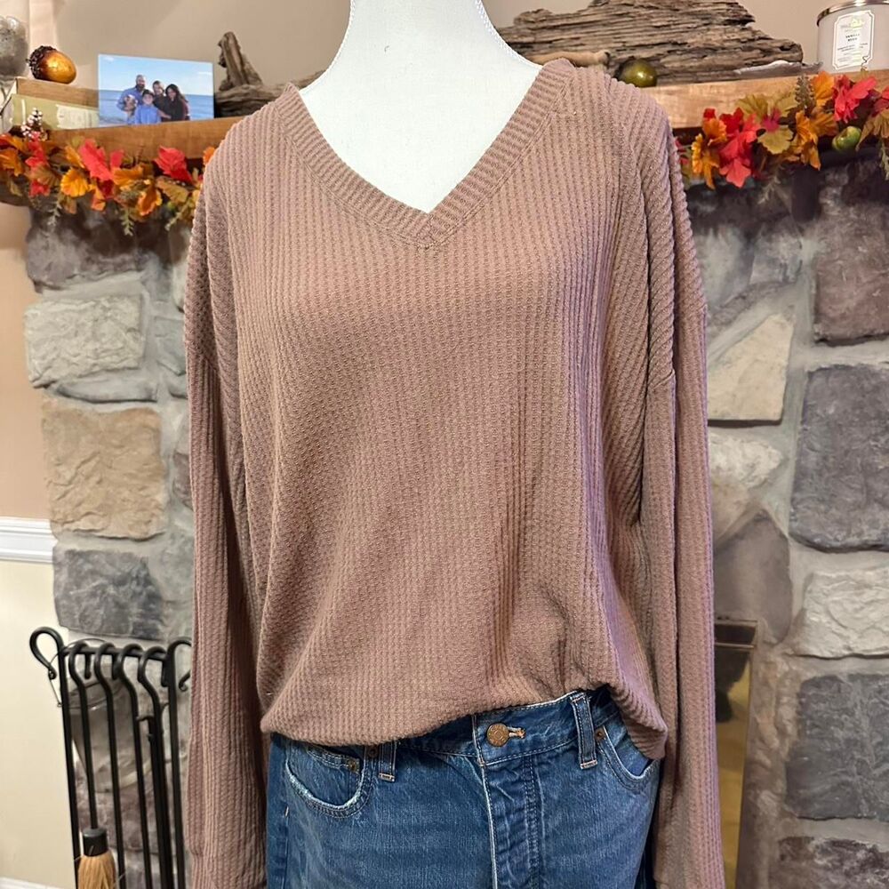 NWT Aeropostale Women's Reversible Brown and Pink Jumper